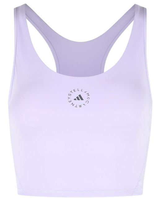 Adidas By Stella McCartney Purple Lilac Polyester Blend Sporty Top
