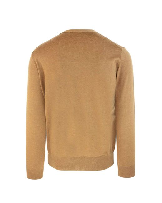 Paolo Pecora Brown Maglia Girocollo Regular Cammello