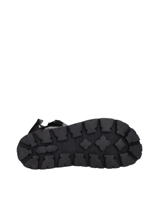 Prada Black Sandali Uomo Pelle Nero for men