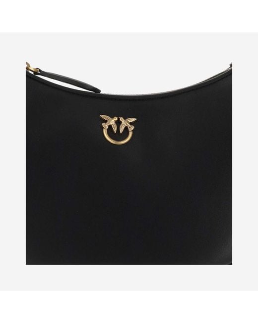 Pinko Black Mini Love Half Moon Bag Simply