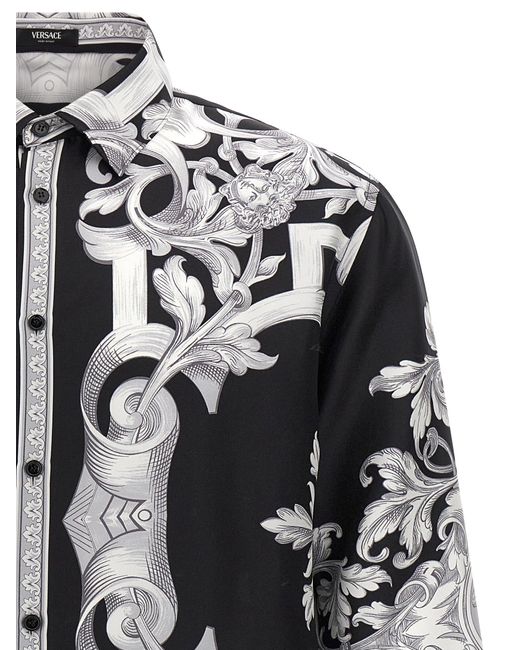 Versace 'architectural Barocco' Shirt in het Black voor heren