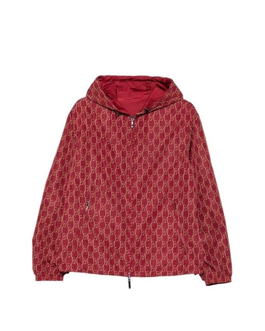 Emporio Armani Red Nylon Bomber Jacket