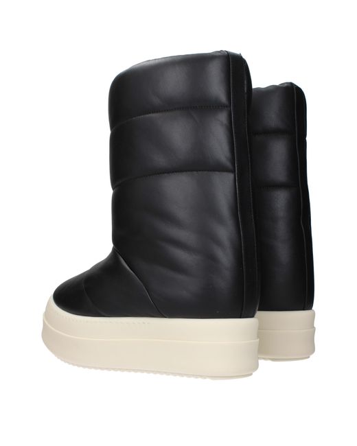 Rick Owens Black Boots Leather