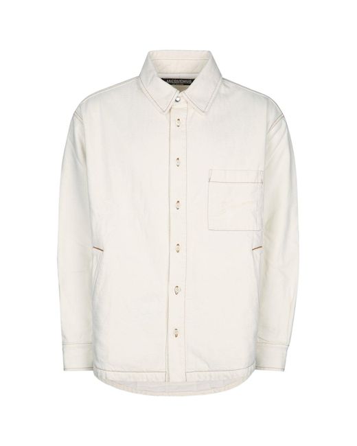 Jacquemus White Relaxed Overshirt for men