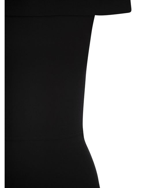 Vestido de Midi con escote recto Fabiana Filippi de color Black
