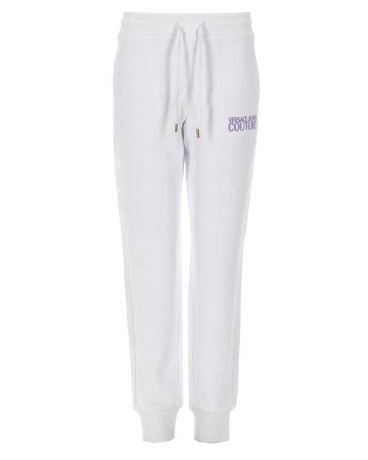 Versace Jeans Couture White Relaxed Fit Cotton Jogging Pants