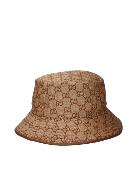 Gucci Brown Hats Polyamide/Camel