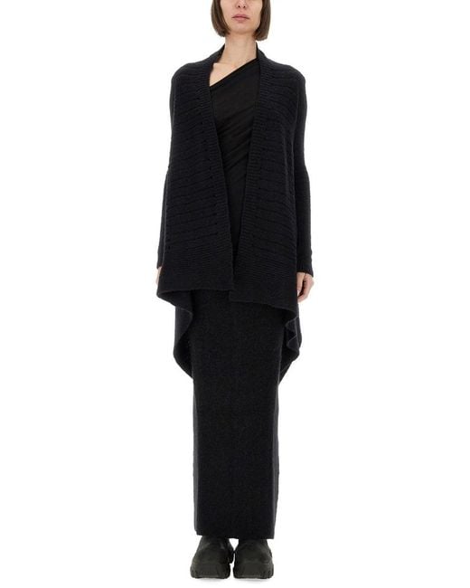 Rick Owens Black Knitted Cardigan