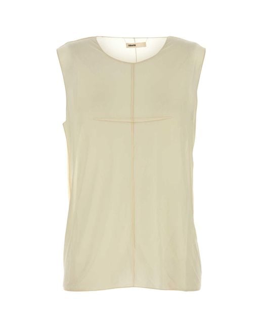 Khaite Natural Cream Stretch Cupro Allo Top