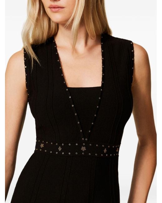 Twinset Black Doppelte Kleider schwarz