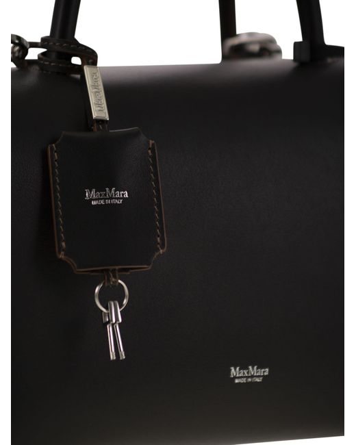 Max Mara Holdallm Medium Satchel In Natuurlijk Leer in het Black