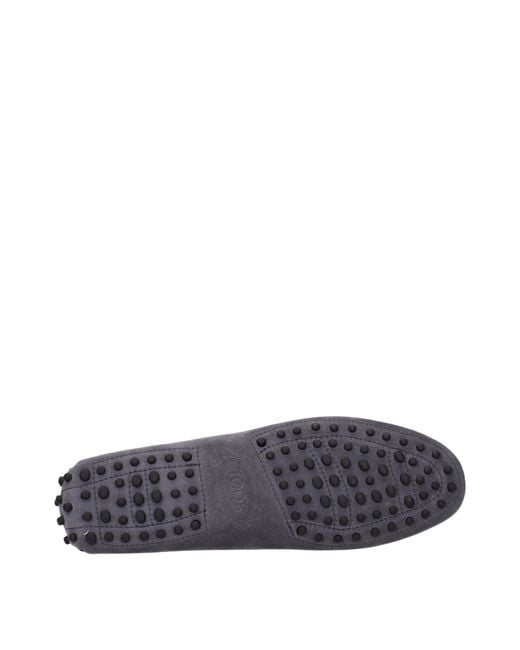 Tod's Blue Suede Moccasins/Tar