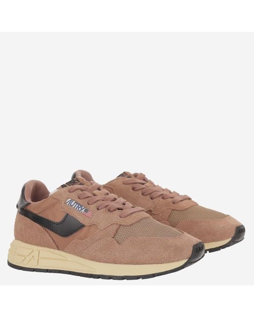 Autry Brown Padded Heel Running Sneakers
