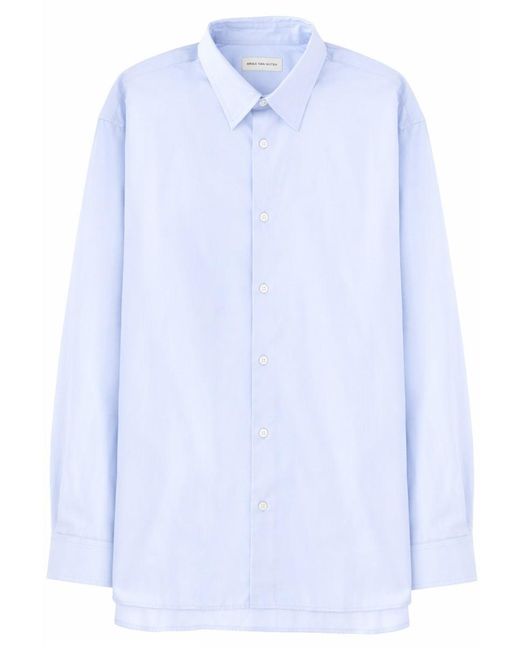 Dries Van Noten Blue Shirt Croom for men