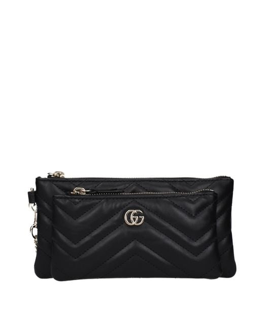 Gucci Black Marmont Pochette Leather