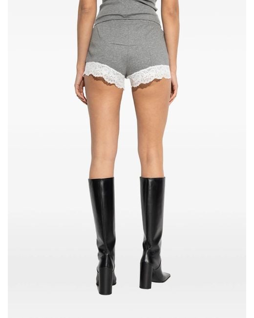 Vetements Gray Lace Mni Shorts