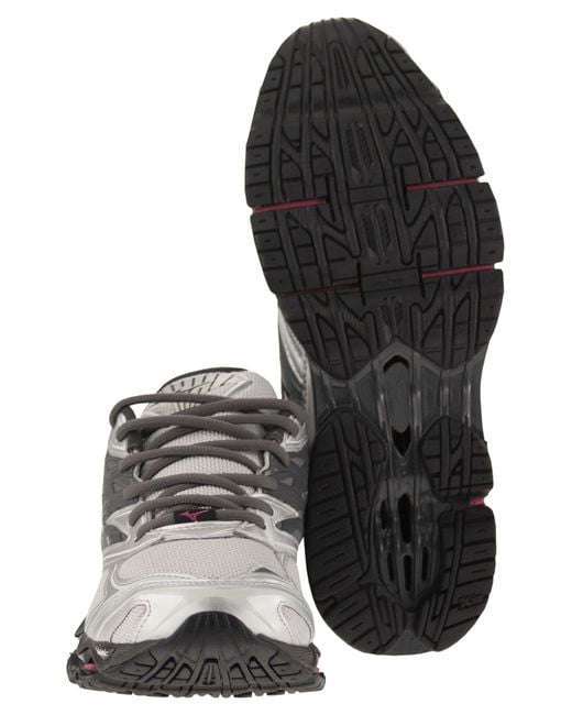 Mizuno White Technical Mesh Trainers With A Cushioned Sole