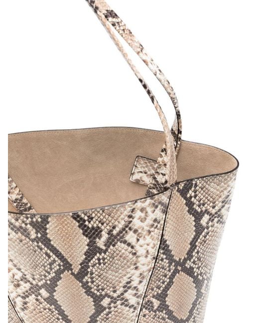 Chloé White Spin Leather Tote Bag