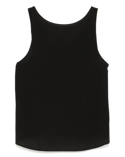 Emporio Armani Black Bluse Mit Knopfdetail