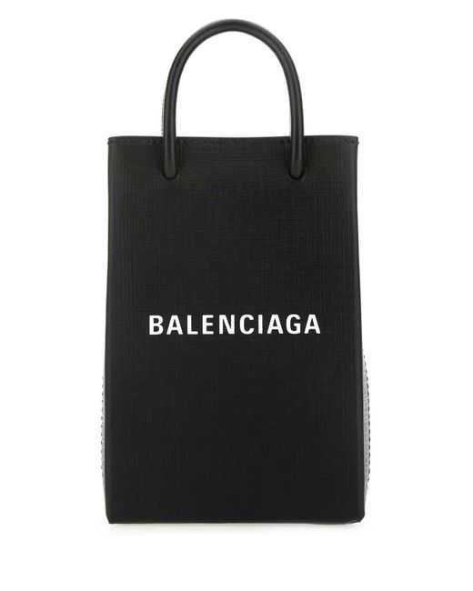 Balenciaga Black Leather Phone Case