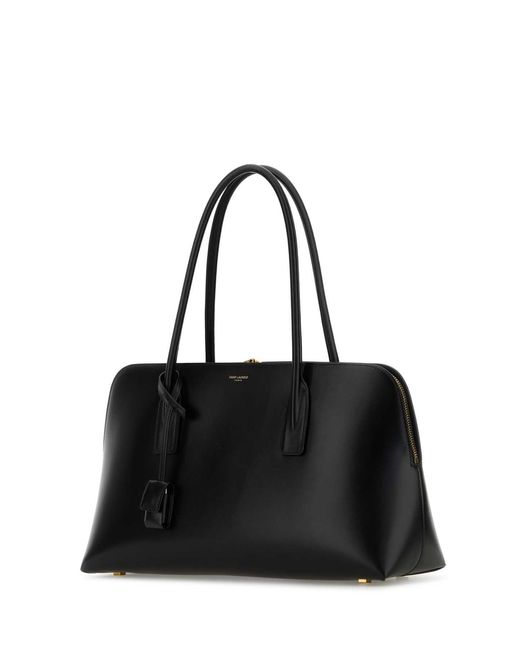 Saint Laurent Black Leather Shopping Bag