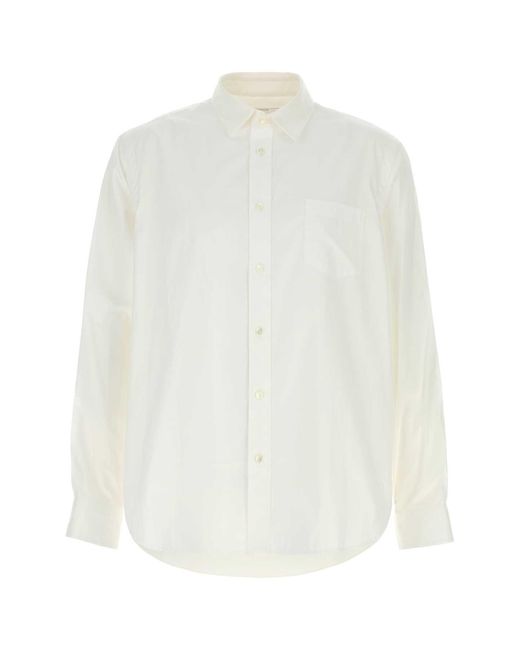 Sacai White Poplin And Oxford Shirt for men
