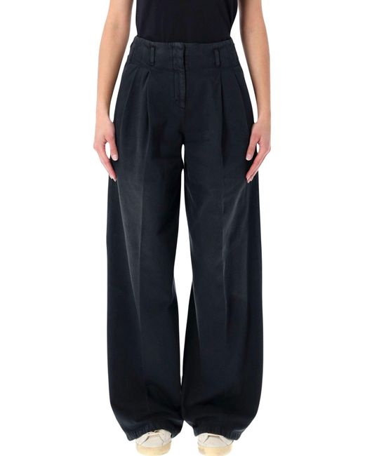 Golden Goose Deluxe Brand Black Flavia Wide-Leg Denim Pants