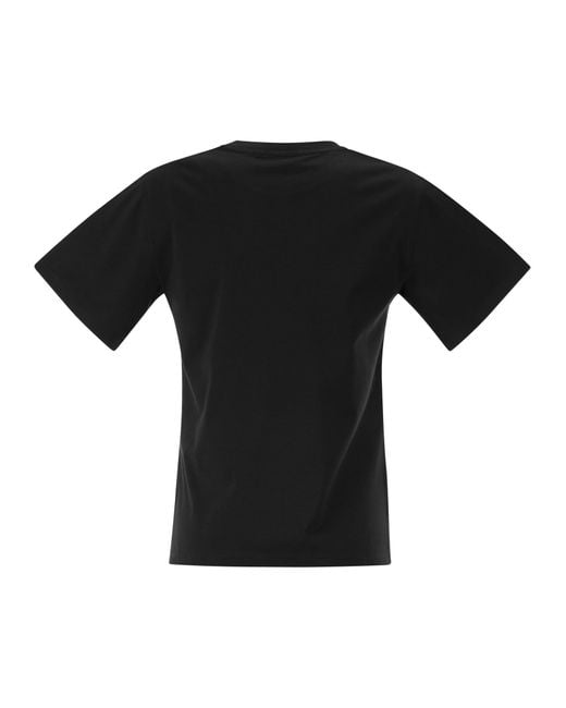 Weekend by Maxmara Black Wkdvenaco Straight Jersey T Shirt