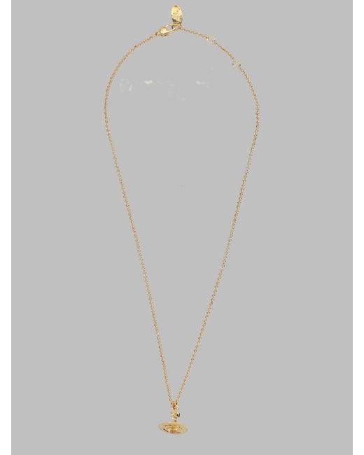 Vivienne Westwood White Elevated Brass Necklace