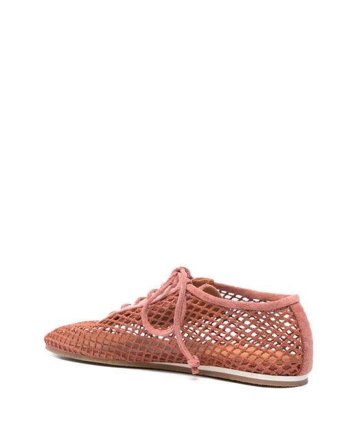 Forte_forte Pink Stringata Rete Cotone Suola Gomma