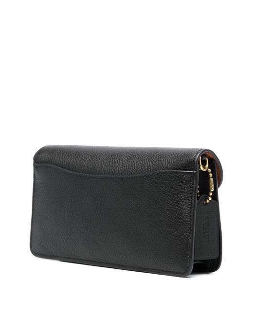 COACH Tabby Chain Leather Clutch in het Black