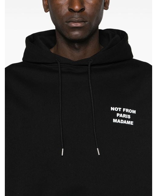 Drole de Monsieur Black Le Hoodie Slogan for men