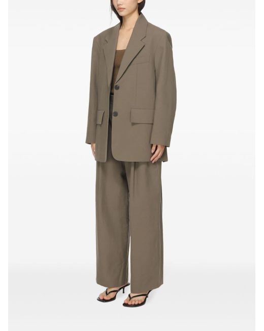 Studio Nicholson Gray Wool Single-breasted Blazer Jacket