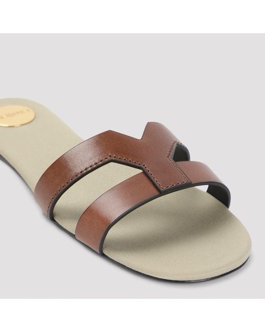 Saint Laurent Brown Mabrouka Sandals