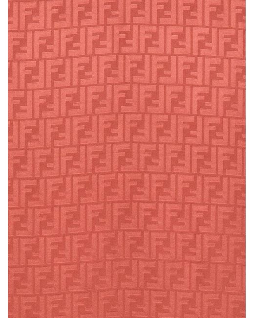 Fendi Pink Ff Motif Scarf