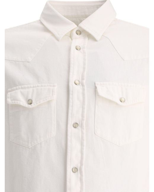 Camicia con tasche per il torace di Tom Ford in White da Uomo