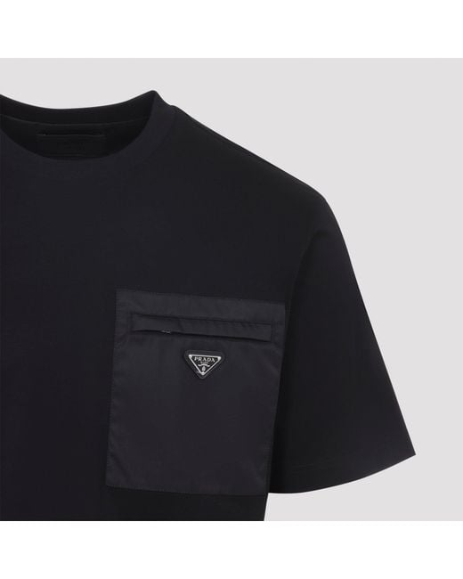 Prada Black Re Nylon Jersey T Shirt