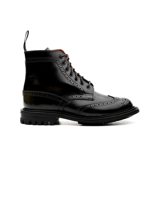 Tricker's Tricker 's Laarzen Militair in het Black