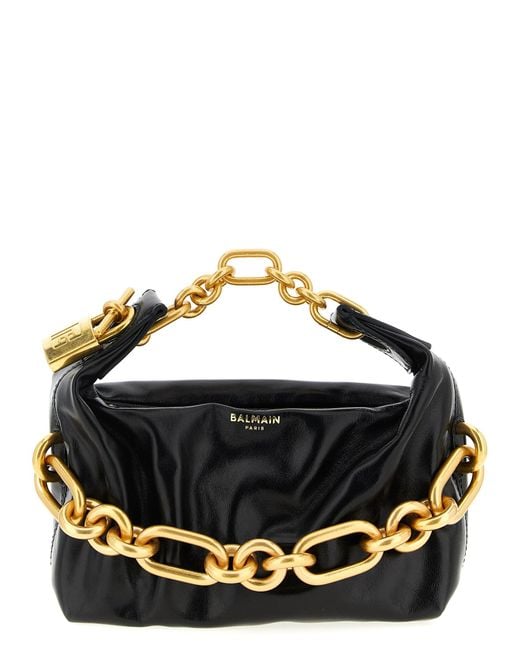 Mini Borsetta "Sincronizzata" di Balmain in Black
