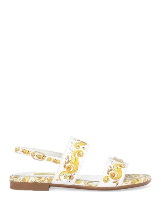 Dolce & Gabbana Metallic Printed Calf Sandal for men