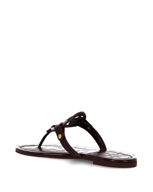 Tory Burch Brown Miller Burgunder Sandalen