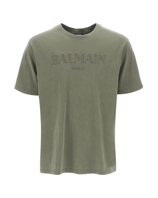 T-Shirt Vintage di Balmain in Green da Uomo