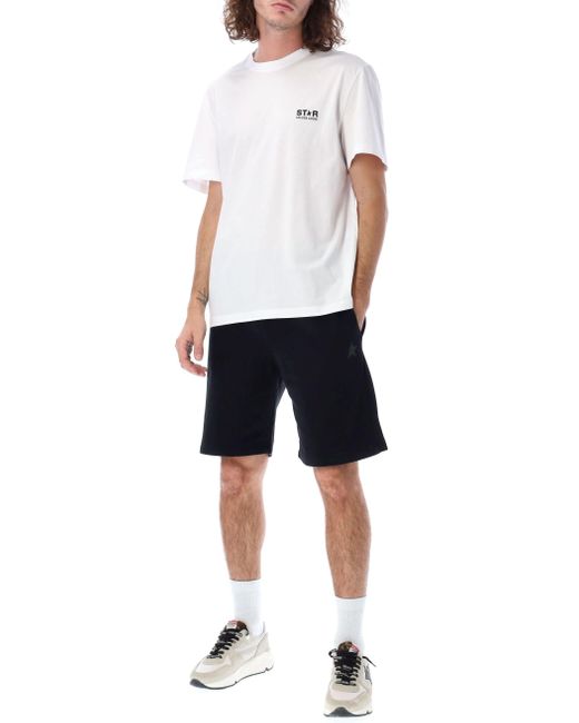 Golden Goose Deluxe Brand Crew Neck T-Shirt With Bold Star Graphic in White für Herren