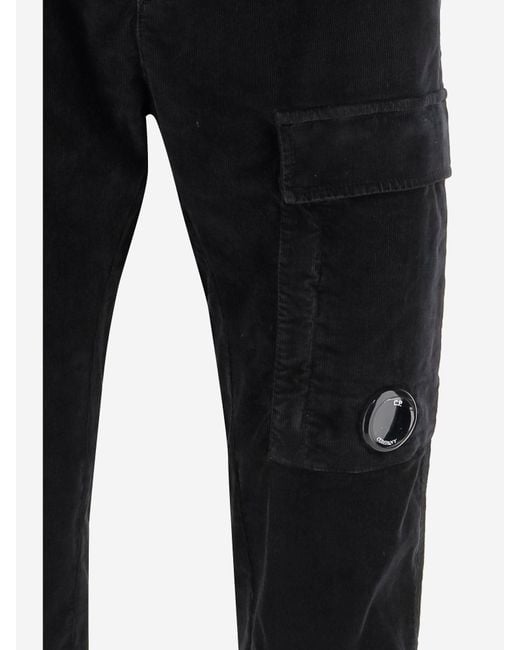 C P Company Black Stretch Cotton Pants