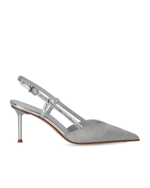 Sergio Levantesi White Giulia Slingback Pump