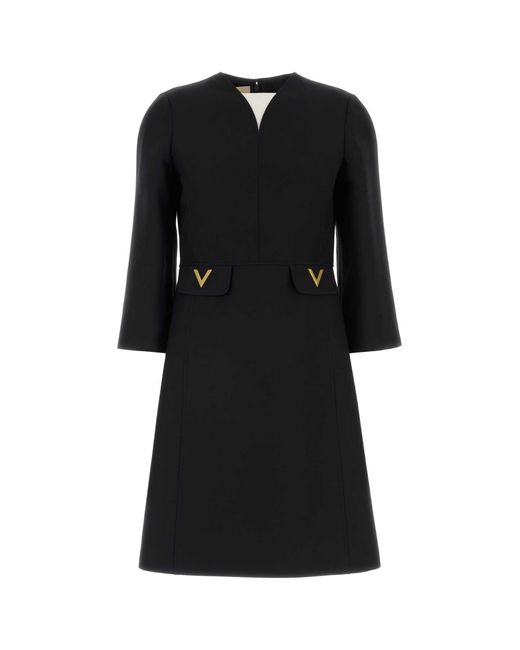 Valentino Garavani Black Crepe Couture Dress