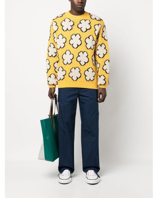 KENZO Blue Cargos Trouser for men