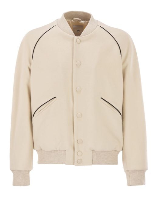 PT Torino Natural Wool And Cashmere Drap Jacket for men