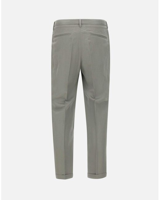 Devore Gray Linen Trousers for men