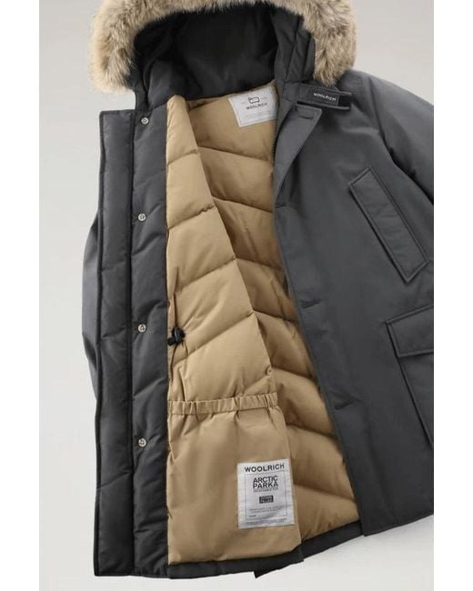 Woolrich Gray Parka Arctic Uomo Cotone Grigio/Grigio Shadow for men